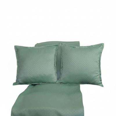 Kit Peseira Jacquard Poá 2,30m e 2 Capas de Almofada 40x40 Verde Menta Verde