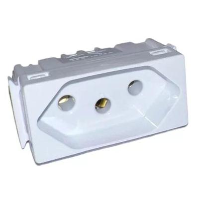 Tomada 2P+T 10A-250V Aria Modular com Suporte Branca Tramontina