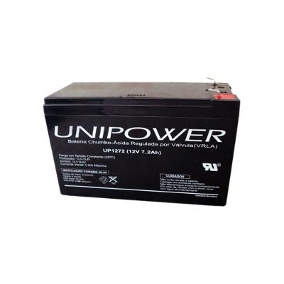 Bateria Selada UP 1272 12V 7,2AH Faston F187 Não Automotiva Unipower