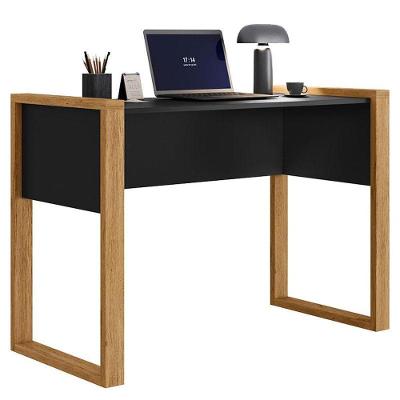 Mesa Office 5030 Moderno 3 Gavetas MDF-MDP 107,5CM Preto Fosco Qmovi