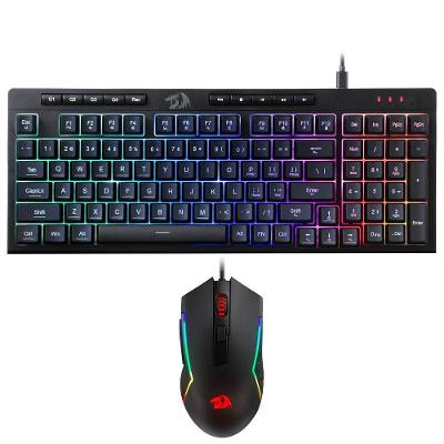 Teclado Gamer Mecânico Redragon S141 Rylo Combo USB RGB Inglês Preto