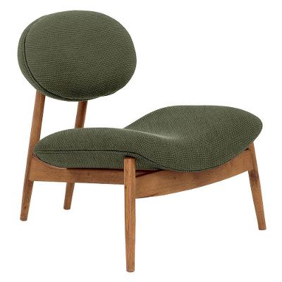 Poltrona Decorativa Yves Pés Palito Madeira Linho Verde Nexta Casa