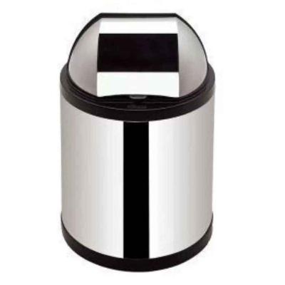 Lixeira Retrátil 2.5L Aço Inox Tampa Manual Preto Viel