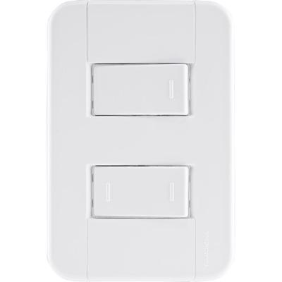 Conjunto de Interruptores 4x2 1 Simples 1 Paralelo Branco Tramontina