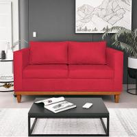 Kit Sofá 2 E 3 Lugares E 2 Poltronas Europa 180 Cm Suede - Amarena Móveis Vermelho - 2