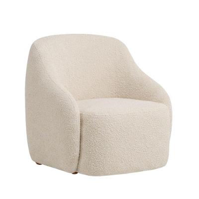 Poltrona Decorativa Vitta Pés Madeira Bouclé Off White Nexta Casa