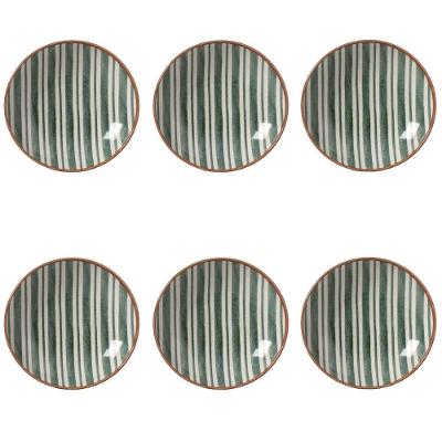 Conjunto de Pratos Fundos 6 Peças Coup Equador Cerâmica 21CM Branco Porto Brasil
