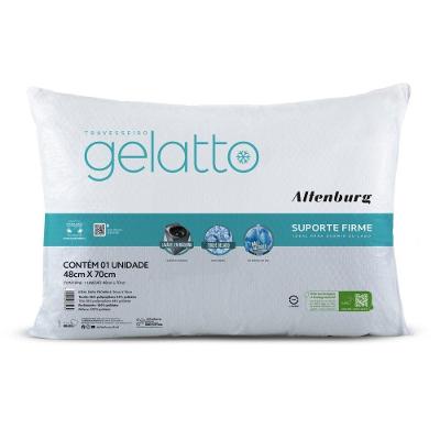 Travesseiro Gelatto 48x70CM Altura 15CM Firme Antialérgico Branco Altenburg