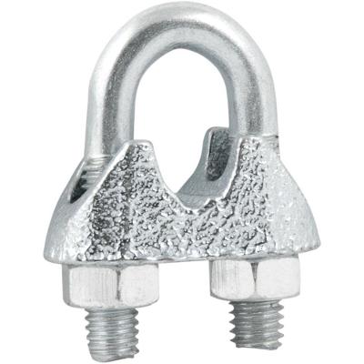 Clips para Cabo de Aço 1-4 6,35MM Galvanizado 15 Peças Grafite Vonder
