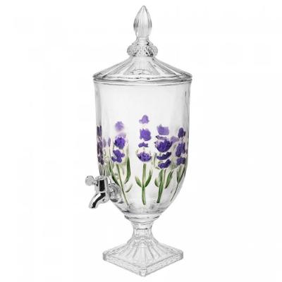 Suqueira Lavanda Hand Painting 4,5L Cristal Ecológico Lilás Lyor
