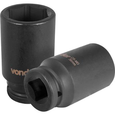 Soquete Sextavado Longo 3-4 36MM Cromo Molibdênio Fosfatizado Preto Vonder