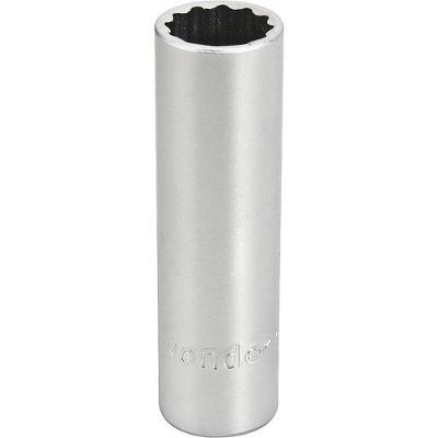 Soquete Estriado Longo 10MM 1-2 Cromo Vanádio Grafite Vonder