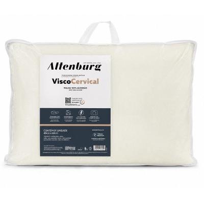 Travesseiro Viscoelástico Gelatto 48x68CM Cervical Antialérgico Branco Altenburg
