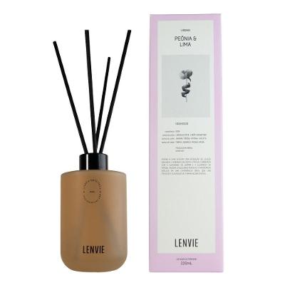 Difusor de Perfume Peônia e Lima 220ML Urban Dourado L'envie