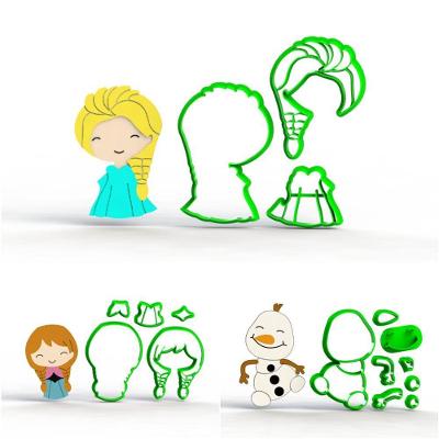 Cortador Frozen Cute Modular Plástico PLA 6CM HB Formas e Cortadores