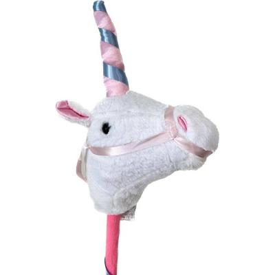 Cavalinho de Pau Unicórnio Pocotó Pelúcia com Som Branco Lovely Toys