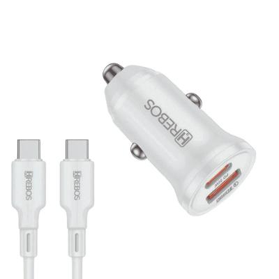 Kit Carregador Veicular Hrebos HS-518C Power Delivery 20W Cabo Type-C