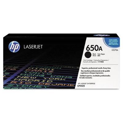 Toner HP 650A CE270AC Preto Original Rendimento 15.000 Páginas HP