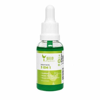 Sérum Facial 3 em 1 30ML Hidrata Nutre Revitaliza Babosa e Rosa Mosqueta Hidra