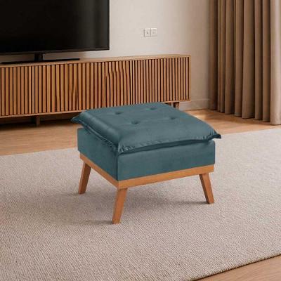 Puff Quadrado MM-35 Pillow Veludo Cinza Escuro Martins Estofados