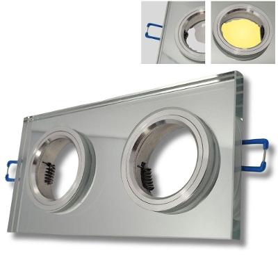 Spot de Embutir Retangular Duplo GU10 Vidro Colorido Espelhado Llum