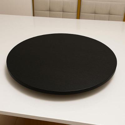 Centro de Mesa Prato 80cm Sistema Giratório MDF Preto Lubrano Decor