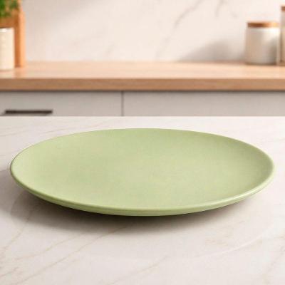 Kit 4 Pratos Sobremesa Unni Oliva Cerâmica 20cm Verde Oxford