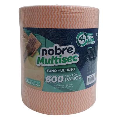Pano Multiuso Nobre 300M X 28CM 600 Picotes Laranja Antibacteriano