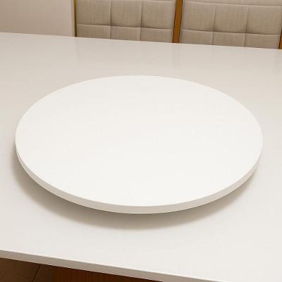 Centro de Mesa Prato Giratório 80cm MDF Branco Lubrano Decor