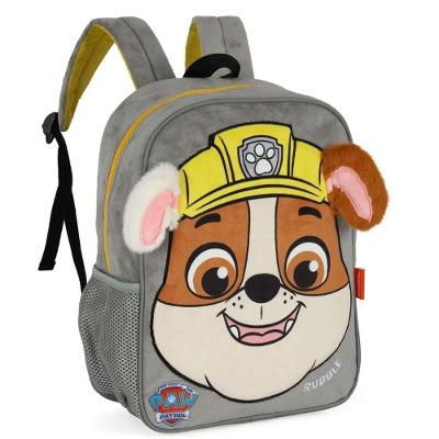Mochila Infantil Patrulha Canina Rubble Design 3D Pelúcia Luxcel