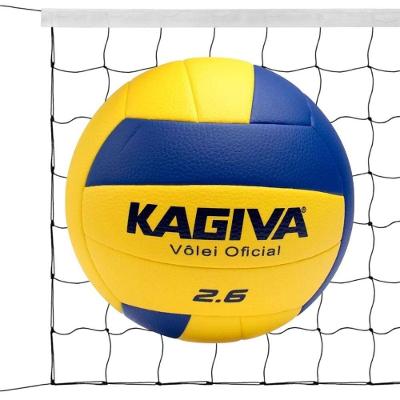 Kit Bola de Vôlei Kagiva 2.6 Oficial XXIV e Rede Seda 5M Amarelo