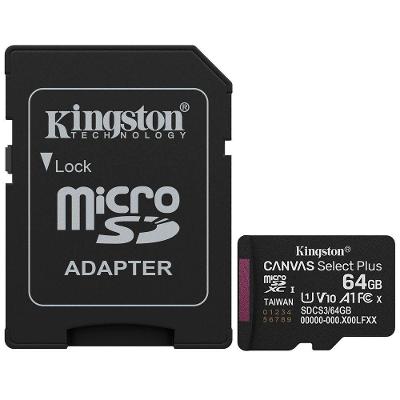 Cartão de Memória Micro SDXC Canvas Select Plus 64GB Classe 10 Kingston