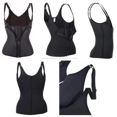 Cinta Modeladora Shopmix Dupla Compressão Zíper Algodão Tamanho P Preto Feminina