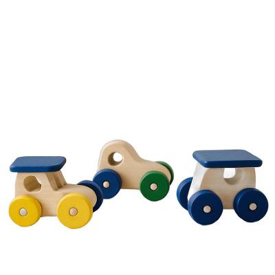 Kit 36 Carrinhos de Madeira Locomotiva Sport Jeep com Pintura Atóxica