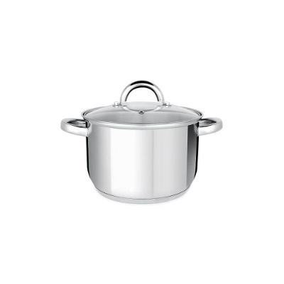 Caldeirão Riviera 20CM Inox Tampa de Vidro 4,4L Indução Jomafe