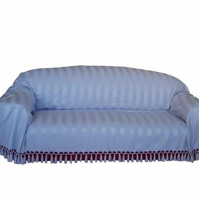 Manta Sofá Jacquard Dupla Face Listra Cinza Claro 1,80x2,80m