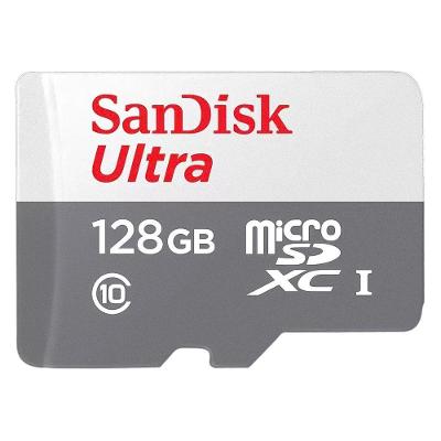 Cartão de Memória Micro SD Ultra 128GB 100MB-S C10 SDSQUNR-128G-GN3TA Sandisk