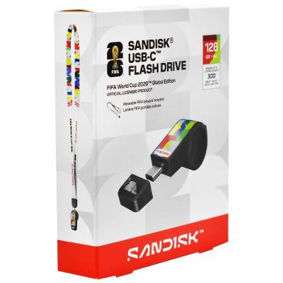 Pendrive Sandisk G46 FIFA World Cup 2026 128GB USB-C Preto
