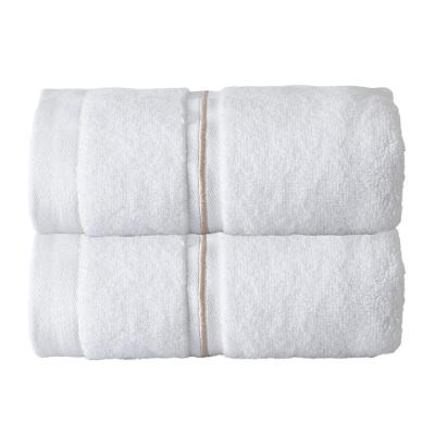 Kit 2 Toalhas de Rosto Lázio 48x90CM 500g-m2 Branca e Rosé Kacyumara