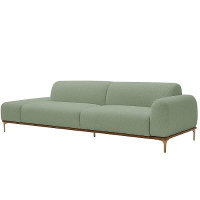 Sofá Unne 3 Lugares 210CM Terminal Direito Verde Bouclé Nexta Casa