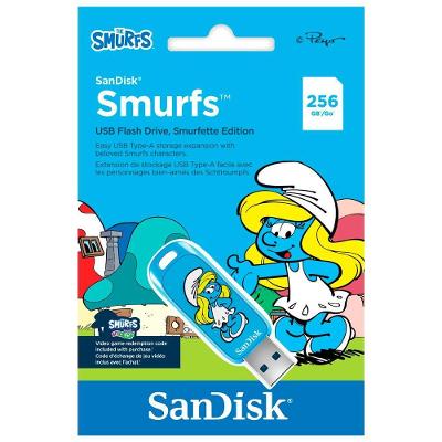 Pendrive Sandisk Smurfs 256GB USB 3.2 130MB-s Azul