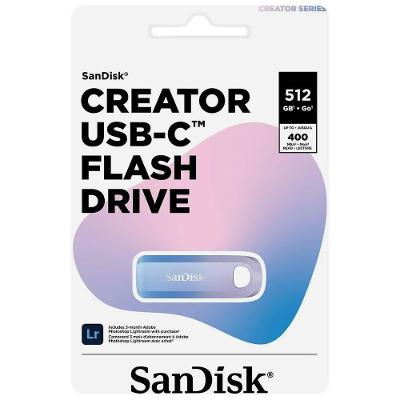 Pendrive Z75 Creator 512GB USB-C 3.2 150MB-s Azul e Roxo Sandisk