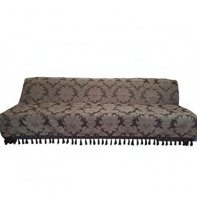 Manta Xale Jacquard Medalhão Reversível Marrom e Bege Nosso Lar Enxovais