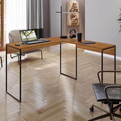 Mesa de Escritório em l Start Industrial MDP 118CM Amadeirado