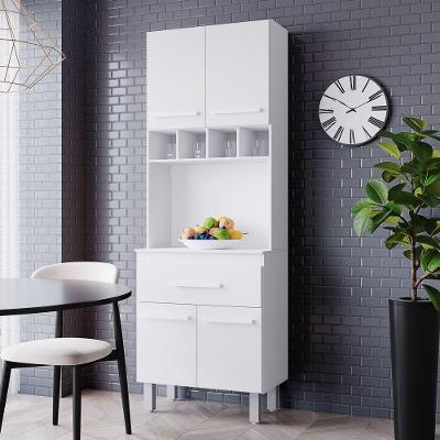 Paneleiro Torre Quente Vic 4 Portas 1 Gaveta MDP 60CM Branco