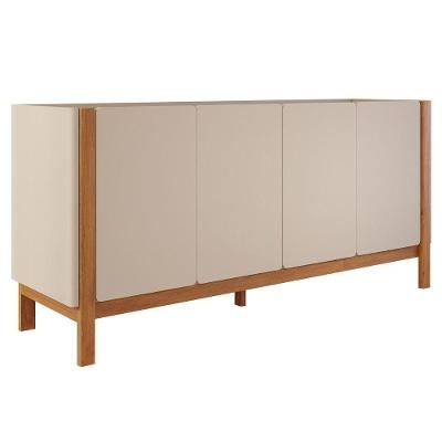 Buffet Balcão Araçá 4 Portas MDF com Amortecimento Off White Milani