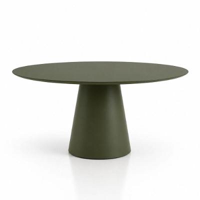 Mesa de Jantar Cone Redondo 110CM MDF Verde Musgo Linn Design Decor