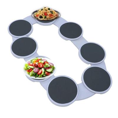 Bandeja Giratória SU-SIRVA 360 Graus 8 Compartimentos ABS Antiderrapante Branco Leva Pra Casa
