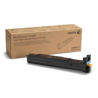 Toner Xerox Ciano 106R01317 para Workcentre 6400 Rendimento 16.500 Páginas