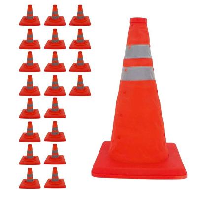 Kit 20 Cones Retráteis Portáteis SU-CONE2-1 Dobráveis 40cm Laranja Leva Pra Casa